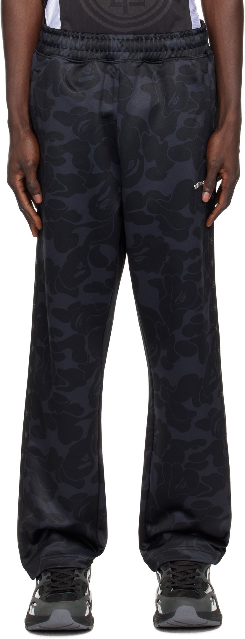 Спортивні штани BAPE Tonal Camo Track Pants чорний | 0ZXPTMX52302NBKX