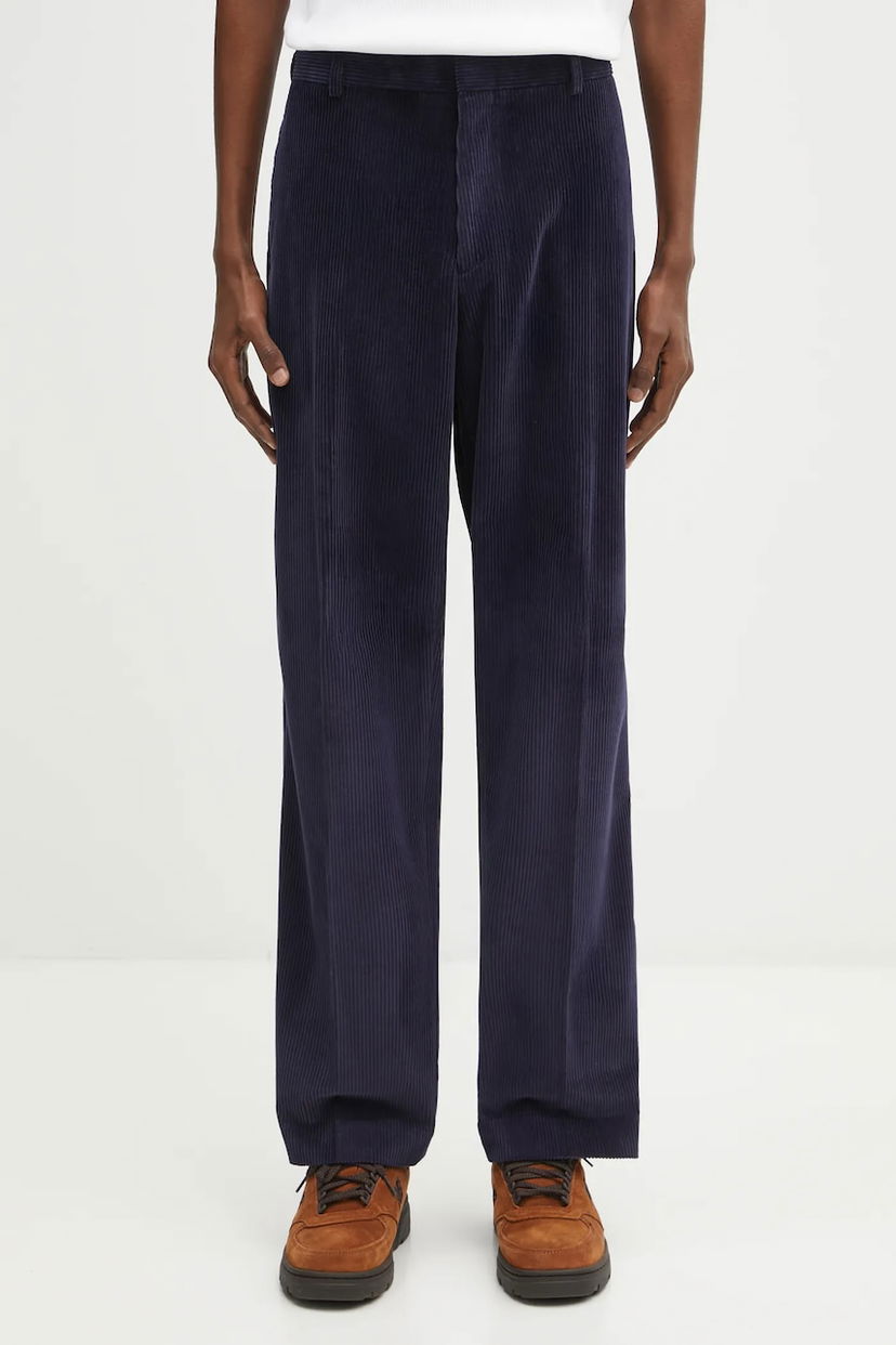 Штани Paul Smith Paul Smith Wide-Leg Corduroy Trousers темно-синій | M1R.410Z.T02792