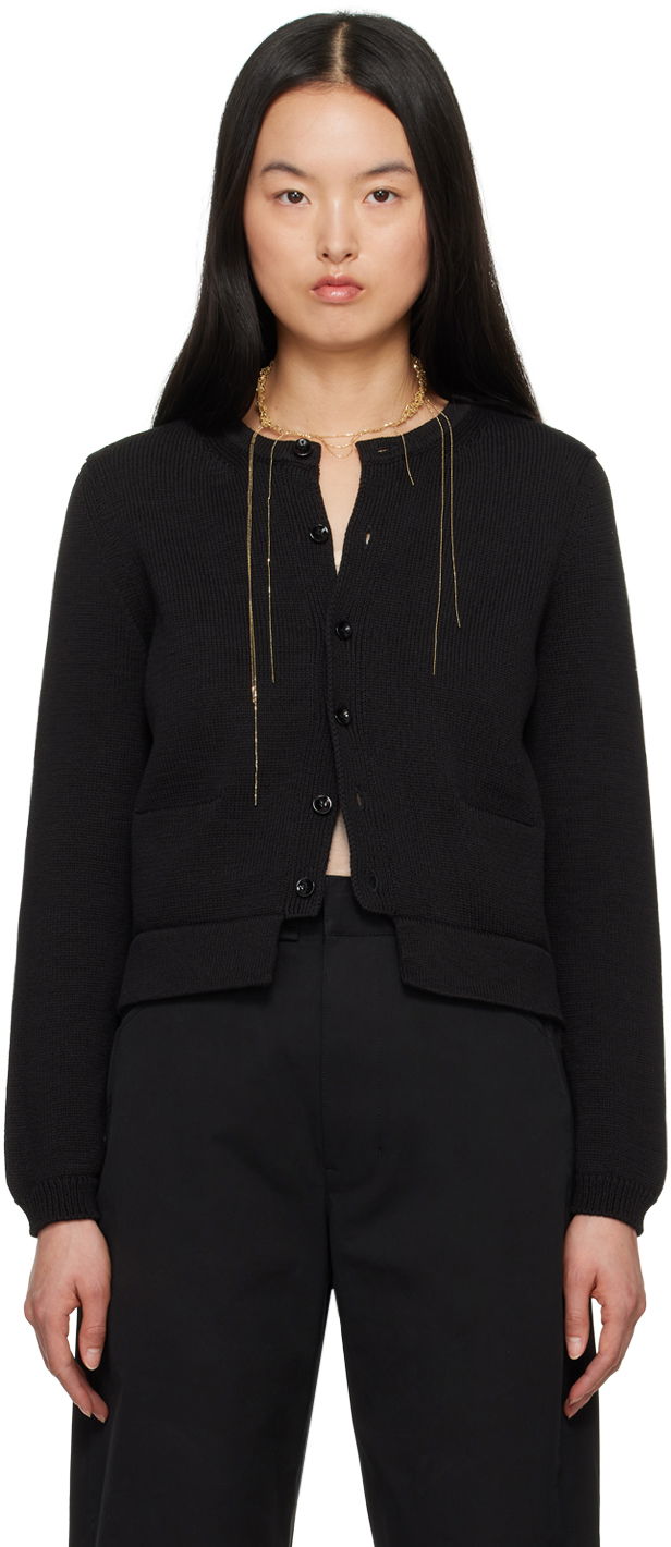 Cветр LEMAIRE LEMAIRE Cropped Knit Cardigan чорний | TO1209 LK1022