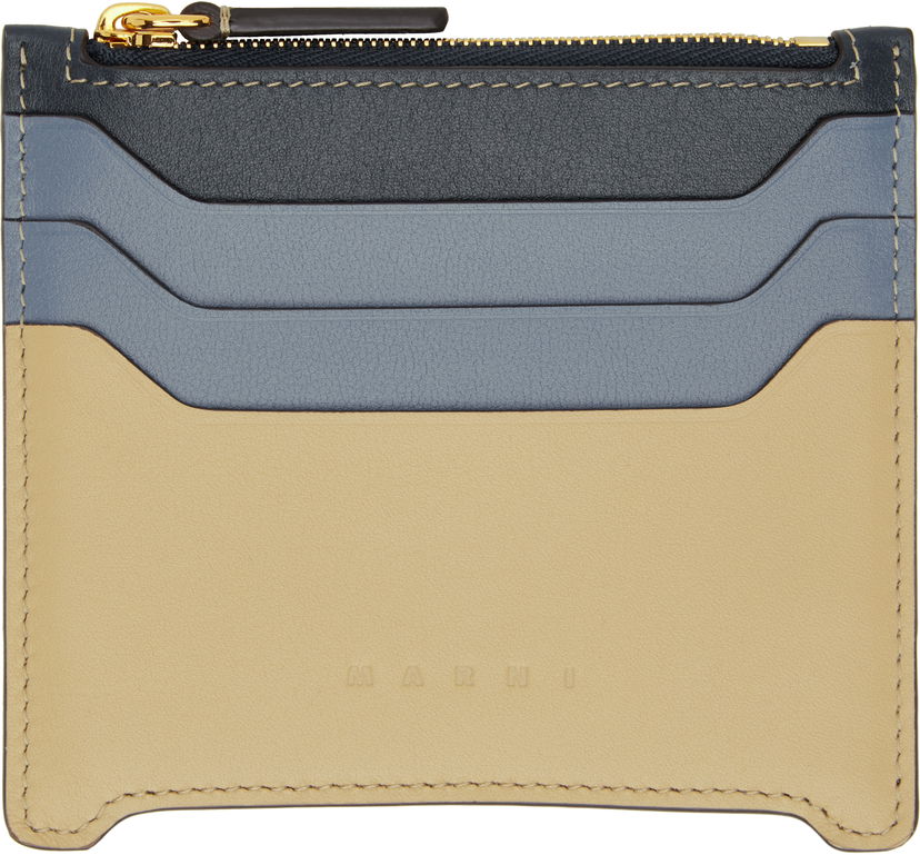Гаманець Marni Marni Leather Trunkaroo Card Holder бежевий | PFMO0112U2 P6948