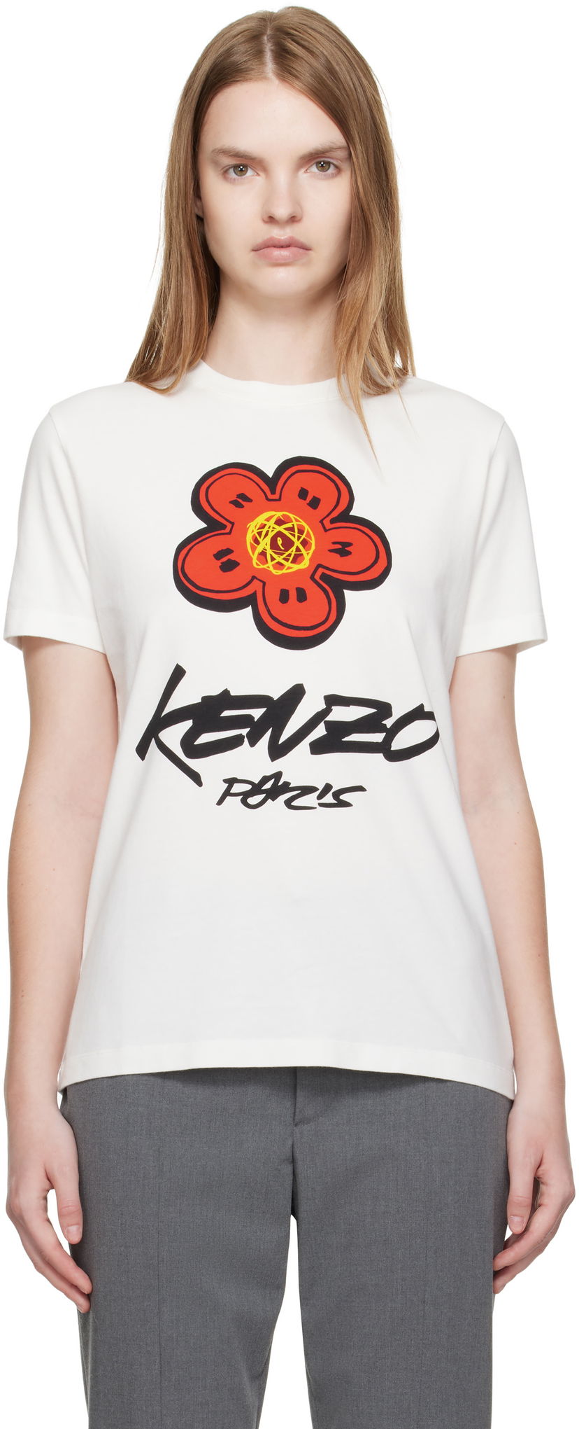Футболка KENZO Kenzo Paris Futura 2000 Edition Loose T-Shirt білий | FF62TS3564SG
