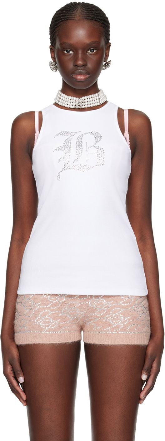 Безрукавка Blumarine Women's Graphic Tank Top білий | P422T049A