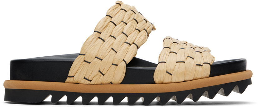 Нижня білизна та шкарпетки Dries Van Noten Dries Van Noten Braided Slide Sandals бежевий | WS241-1110-801