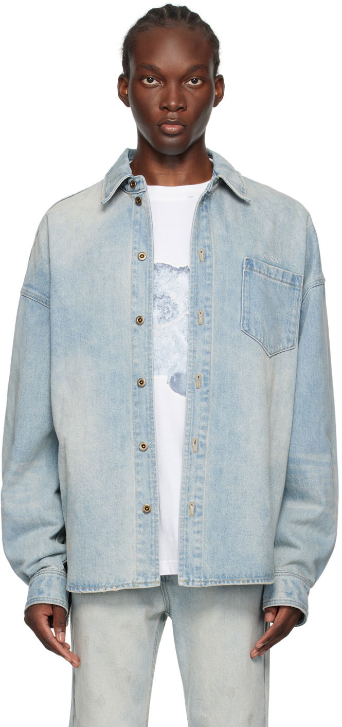 Сорочка We11done Washed Denim Shirt Синій | WD-DB2-24-354-U-SK