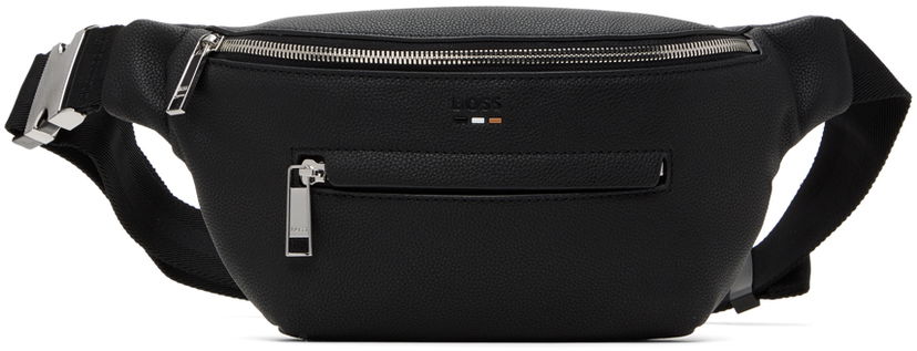 Рюкзаки та сумки BOSS Black Grained Faux-Leather Pouch чорний | 50523434