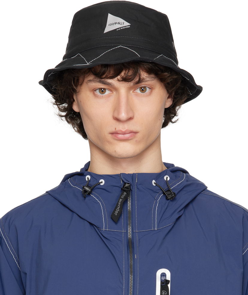 Капелюх and wander Gramicci Edition ZigZag Stitch Bucket Hat чорний | GAC5-S3012