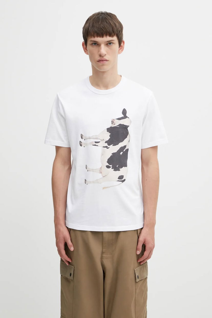Футболка Barbour Barbour x Paul Smith Cow Print T-Shirt білий | MTS1525WH11