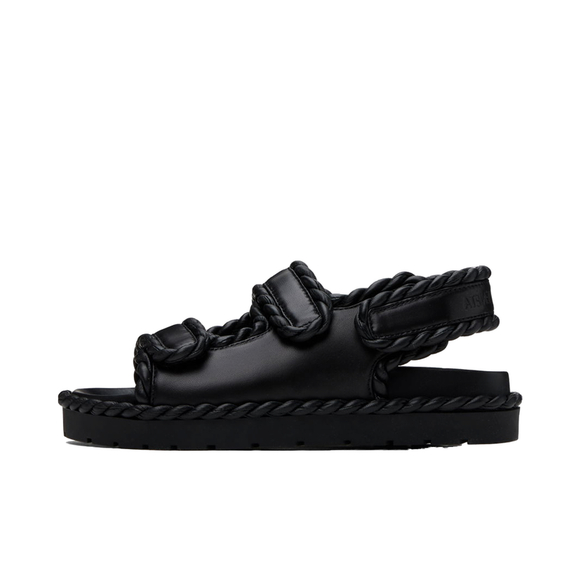 Кросівки та взуття Bottega Veneta Jack Flat Sandals чорний | 775343 VBSD0