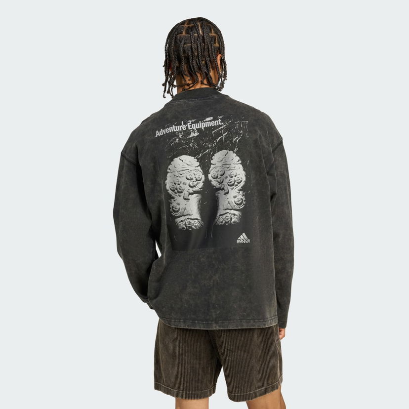 Футболка adidas Performance EQT Graphic Long Sleeve T-Shirt чорний | JX1588