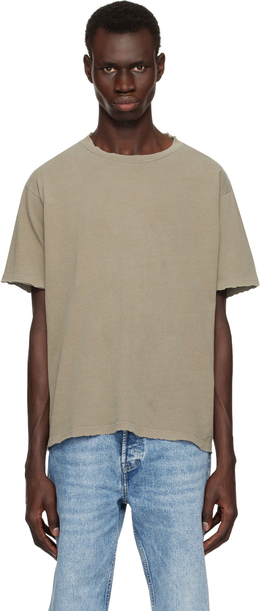 Футболка John Elliott John Elliott Folsom Cropped T-Shirt Зелений | A290M3753A