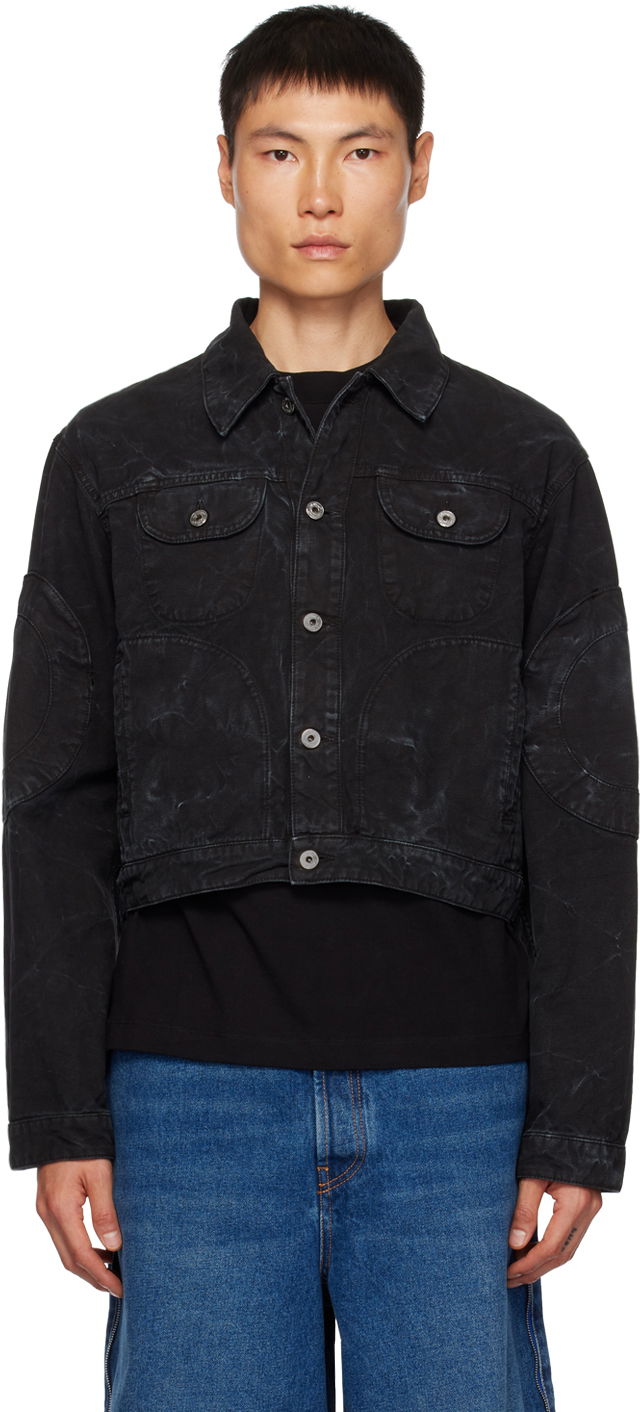 Куртка Off-White Garment-Dyed Cropped Denim Jacket чорний | OMEV013F23FAB0011000