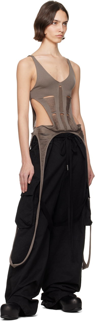 Безрукавка Rick Owens Rick Owens Hollywood Tanja Long Tank Top Сірий | RO01E7644 KGRIDM, 3