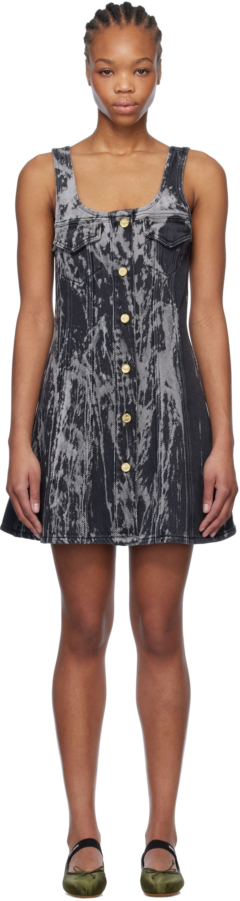 плаття GANNI GANNI Denim Minidress чорний | J1597