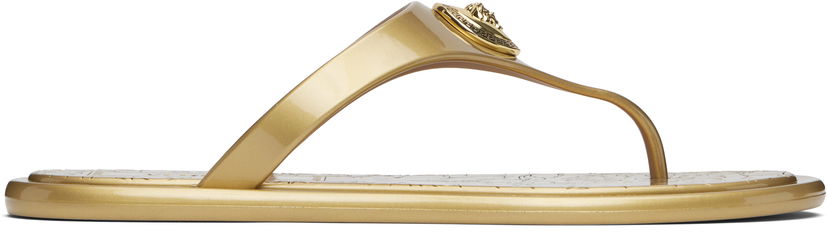 Аксесуари Versace Versace Alia Metallic Flat Sandals Металік | 1016248_1A14478