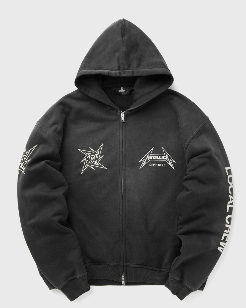 Світшоти Represent Clo Represent Metallica 40 Year Anniversary Zip-Thru Hoodie чорний | MLM4370-230