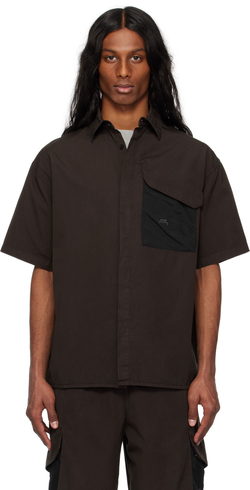 Сорочка A-COLD-WALL* A-COLD-WALL* Brunswick Short Sleeve Shirt чорний | ACWMSH167