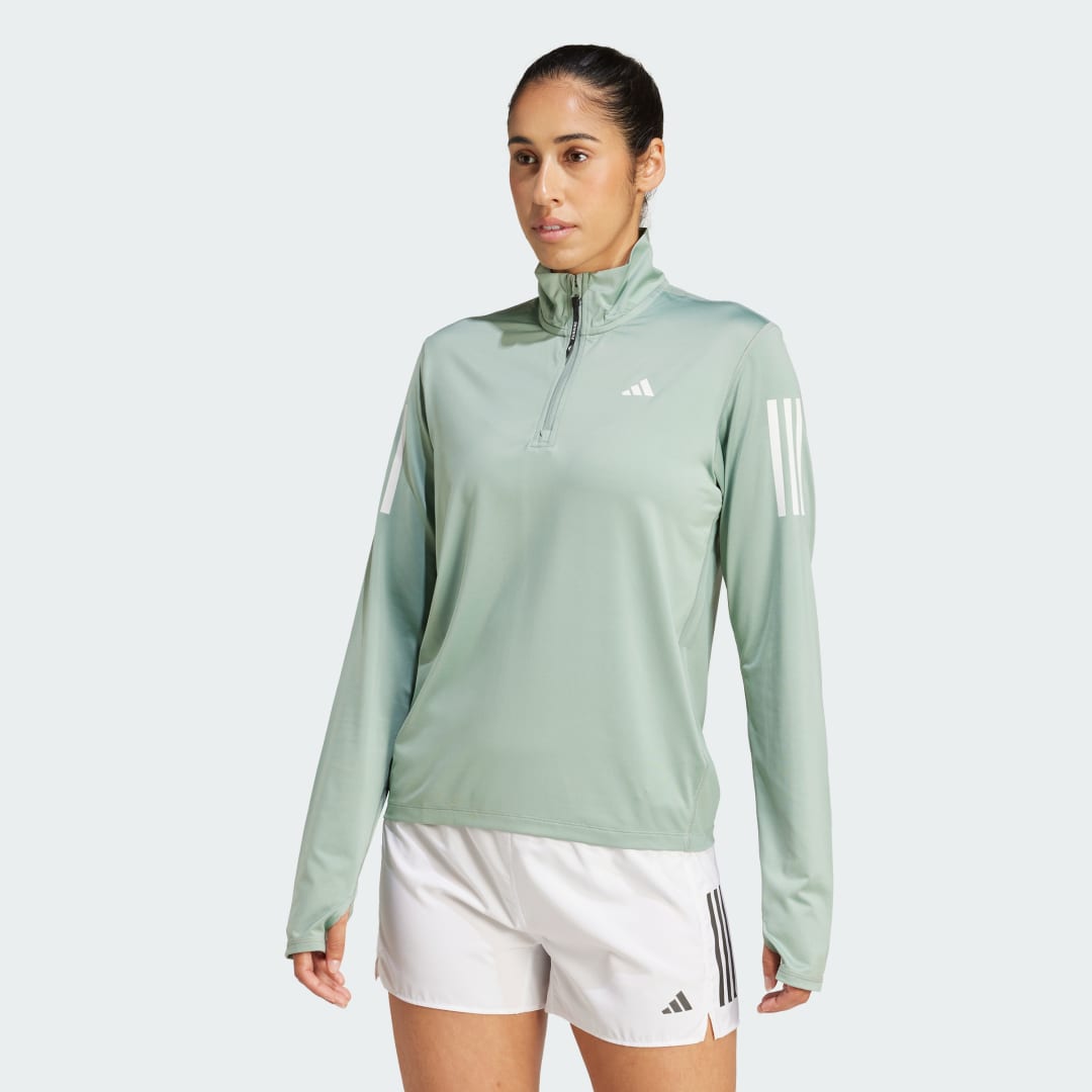 Світшоти adidas Performance Own the Run Half-Zip Running Top Зелений | JC7187, 0