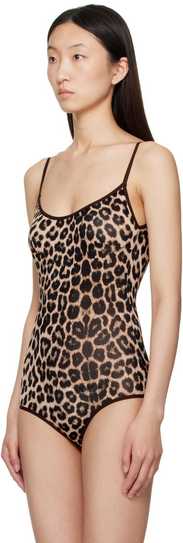 Боді Baserange Baserange Emily Leopard Print Bodysuit Коричневий | BSEM-CI-AU25, 3