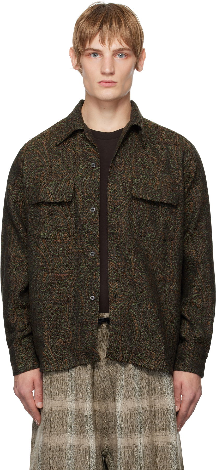 Сорочка Needles Classic Paisley Shirt Коричневий | PU164
