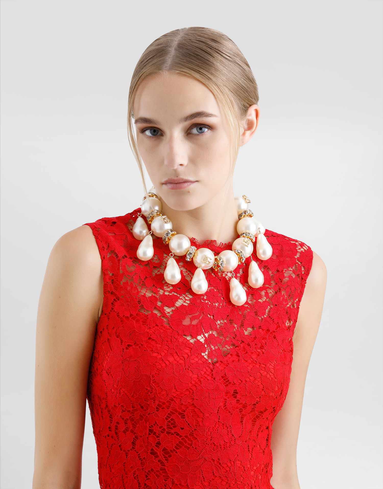 Кольє Dolce & Gabbana Maxi-necklace With Spheres, Teardrop Accents And Dg Logo Різнокольоровий | WNR2E3W1111W0111, 1