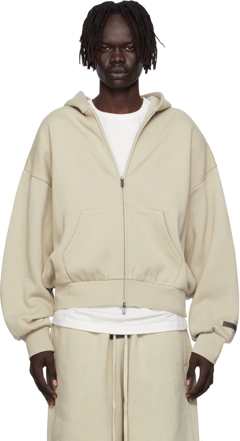Світшоти Fear of God Fear of God ESSENTIALS Fleece Zip-Up Hoodie бежевий | 192SP254786F