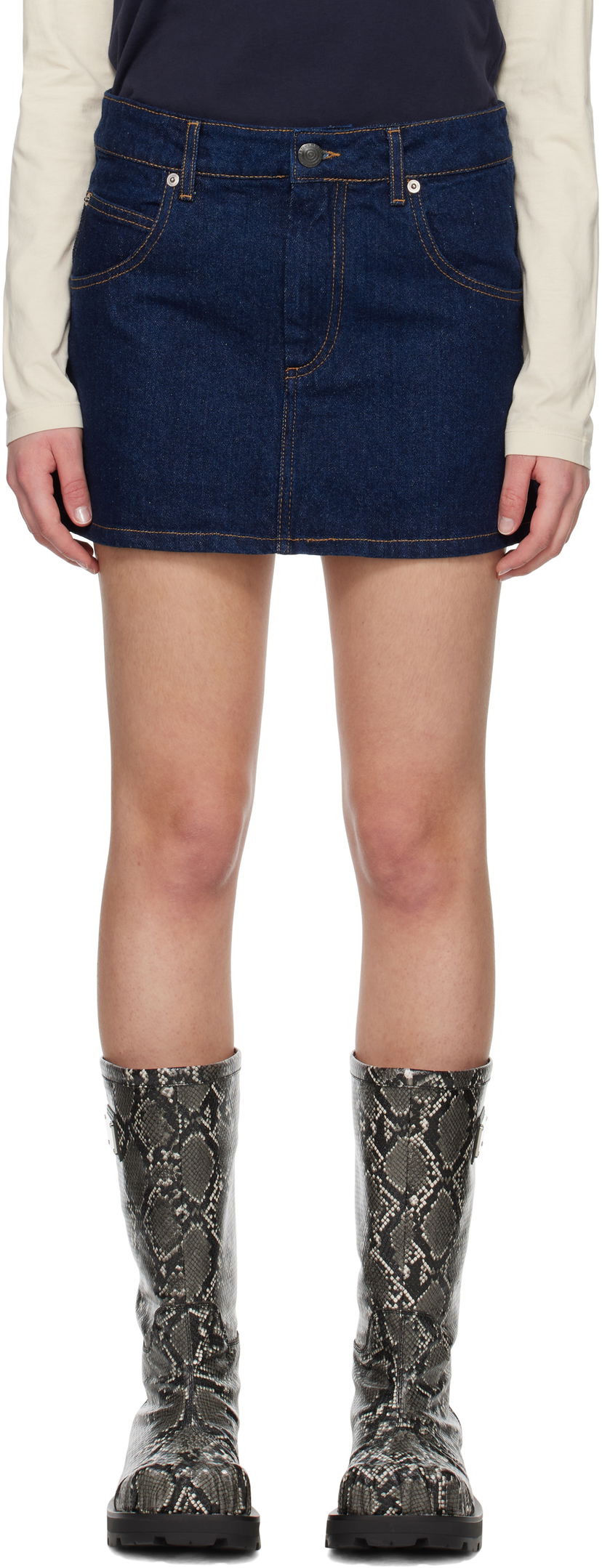 Спідниця Charles Jeffrey Loverboy Charles Jeffrey LOVERBOY Denim Miniskirt Синій | 54050201