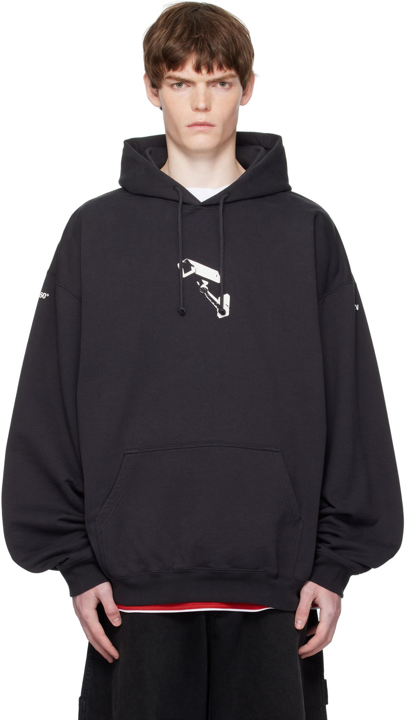Світшоти VETEMENTS Vetements 'CCTV' Oversized Hoodie чорний | UH76HD440B