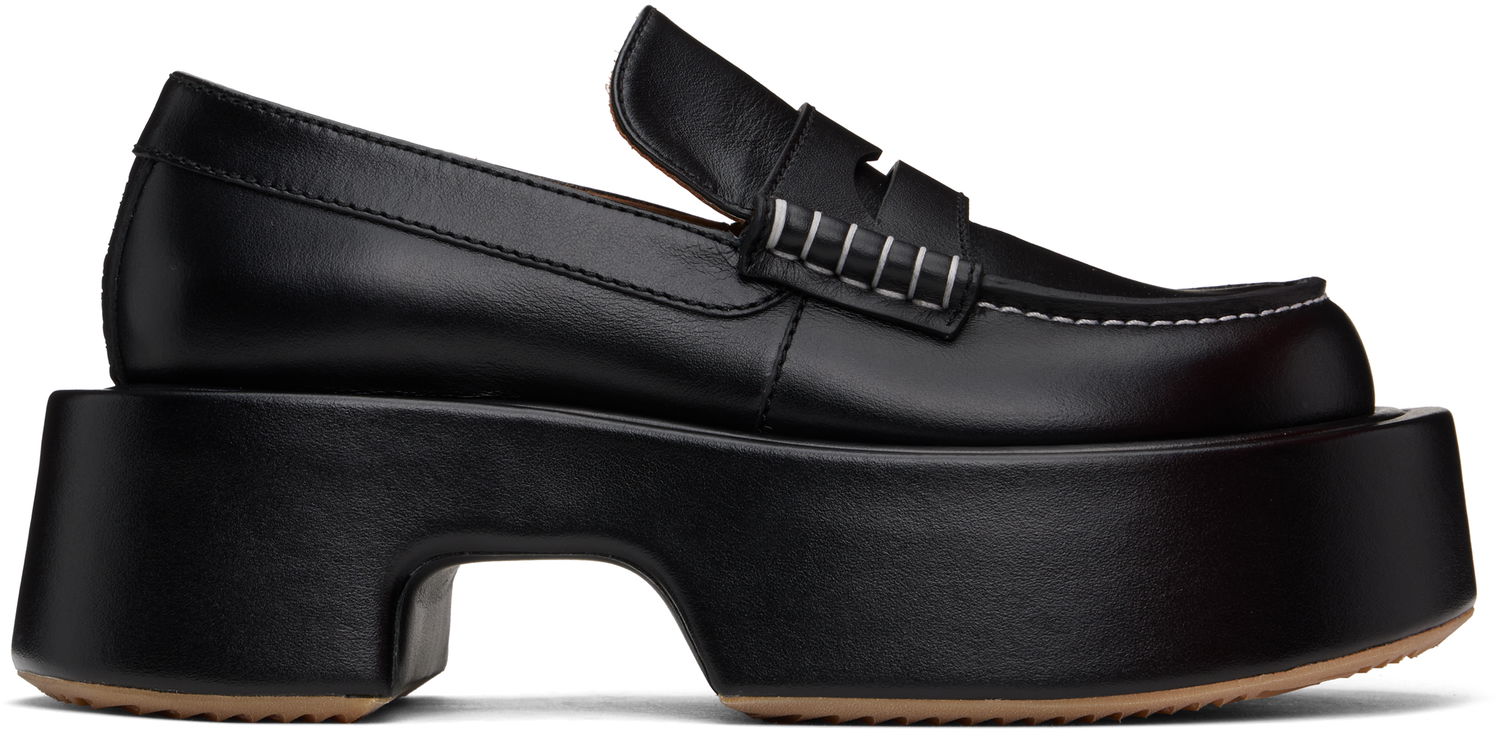 Одяг JW Anderson JW Anderson Leather Platform Loafers чорний | FW0169-LA0020, 0