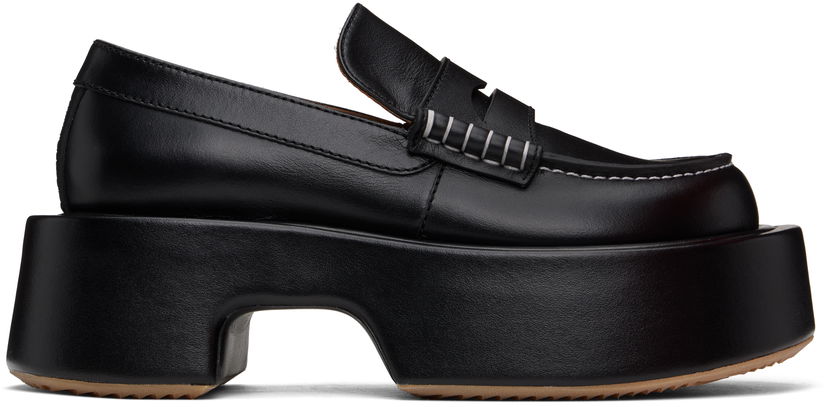 Одяг JW Anderson JW Anderson Leather Platform Loafers чорний | FW0169-LA0020