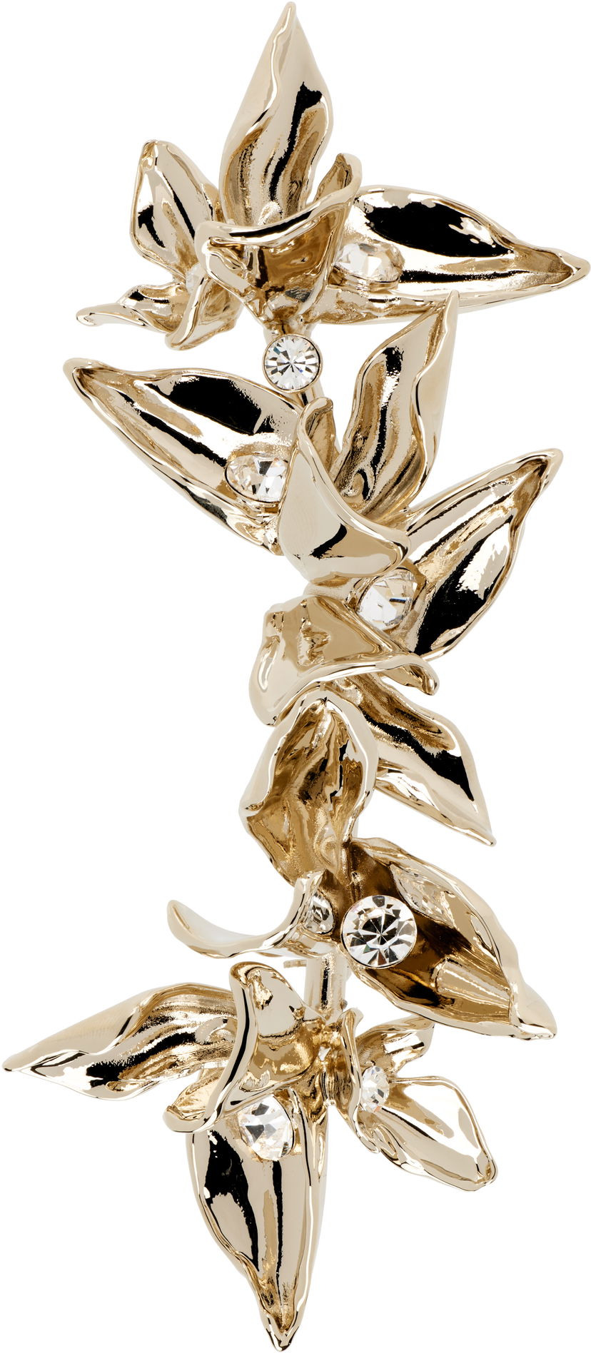 Pin Erdem Erdem Gold-Tone Crystal Flower Brooch Металік | PF25_JE15_00038003