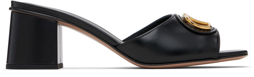 Кросівки та взуття Valentino Valentino Garavani VLogo Signature Heeled Slide Sandals чорний | 7W2S0MH7DSH