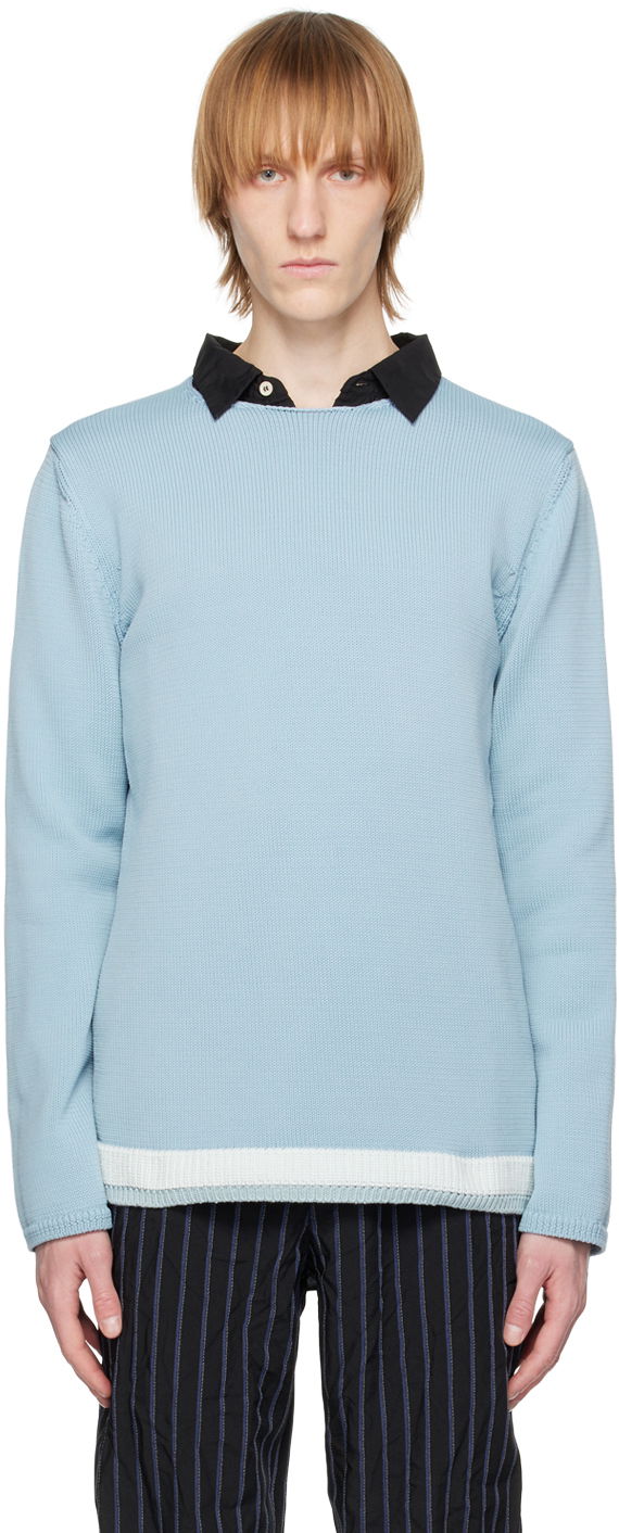 Cветр Comme des Garçons CDG Homme Deux Crewneck Sweater Синій | DK-N508-051