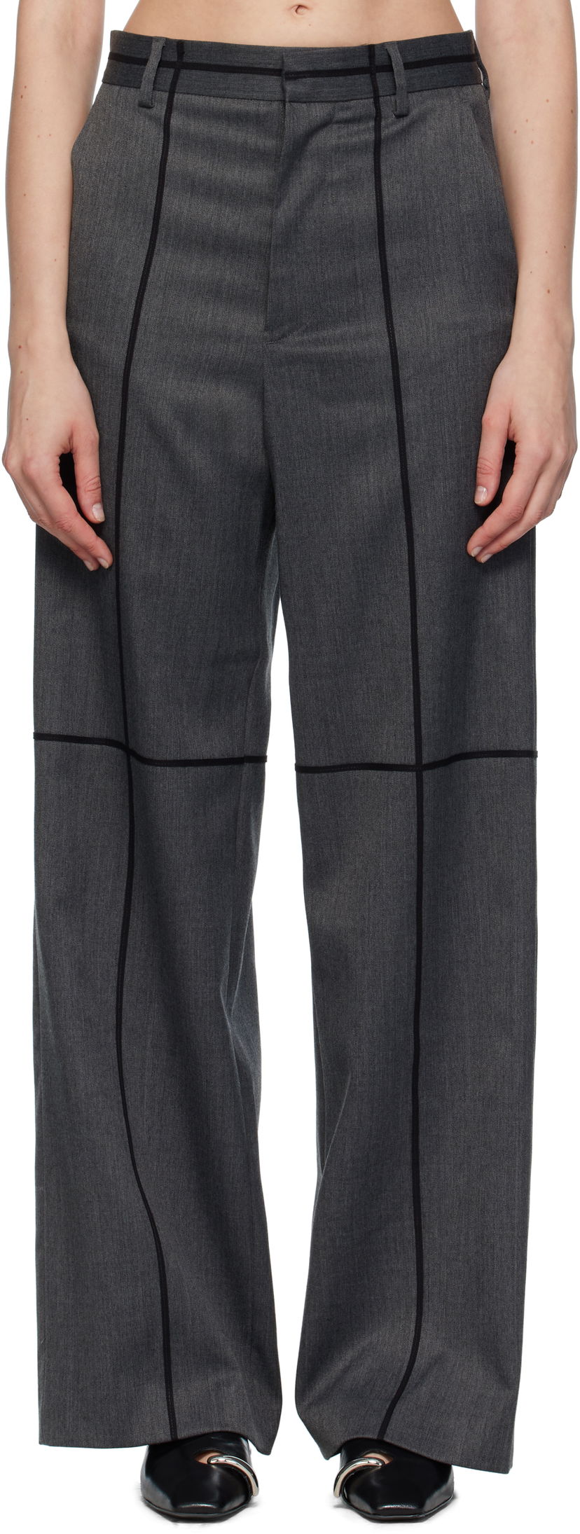 Штани Maison Margiela MM6 Maison Margiela Tailoring Wool Trousers Сірий | S52KA0543 S47848