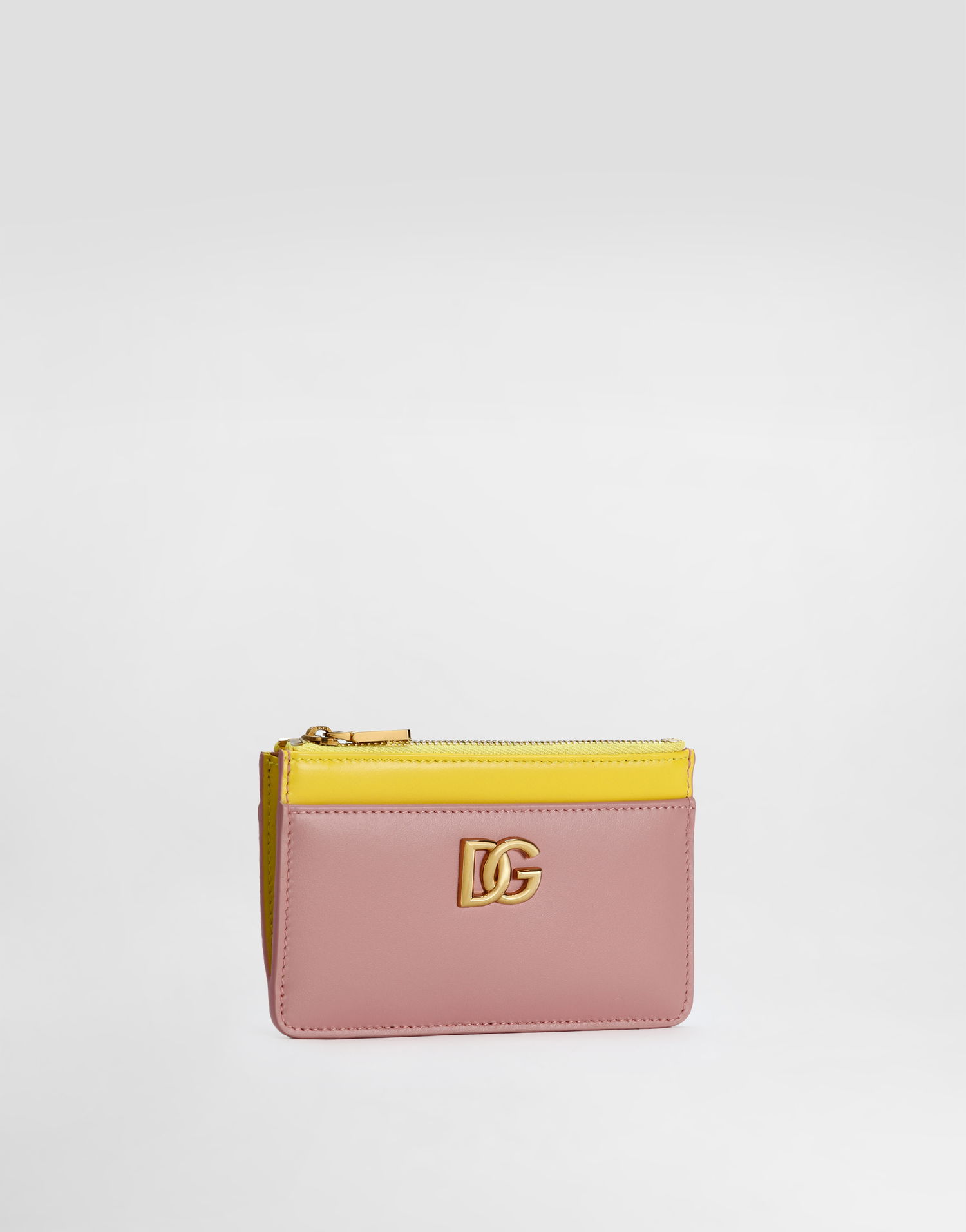 Гаманець Dolce & Gabbana Dolce & Gabbana Calfskin Card Holder with DG Logo Рожевий | BI1261A9M758B407, 1