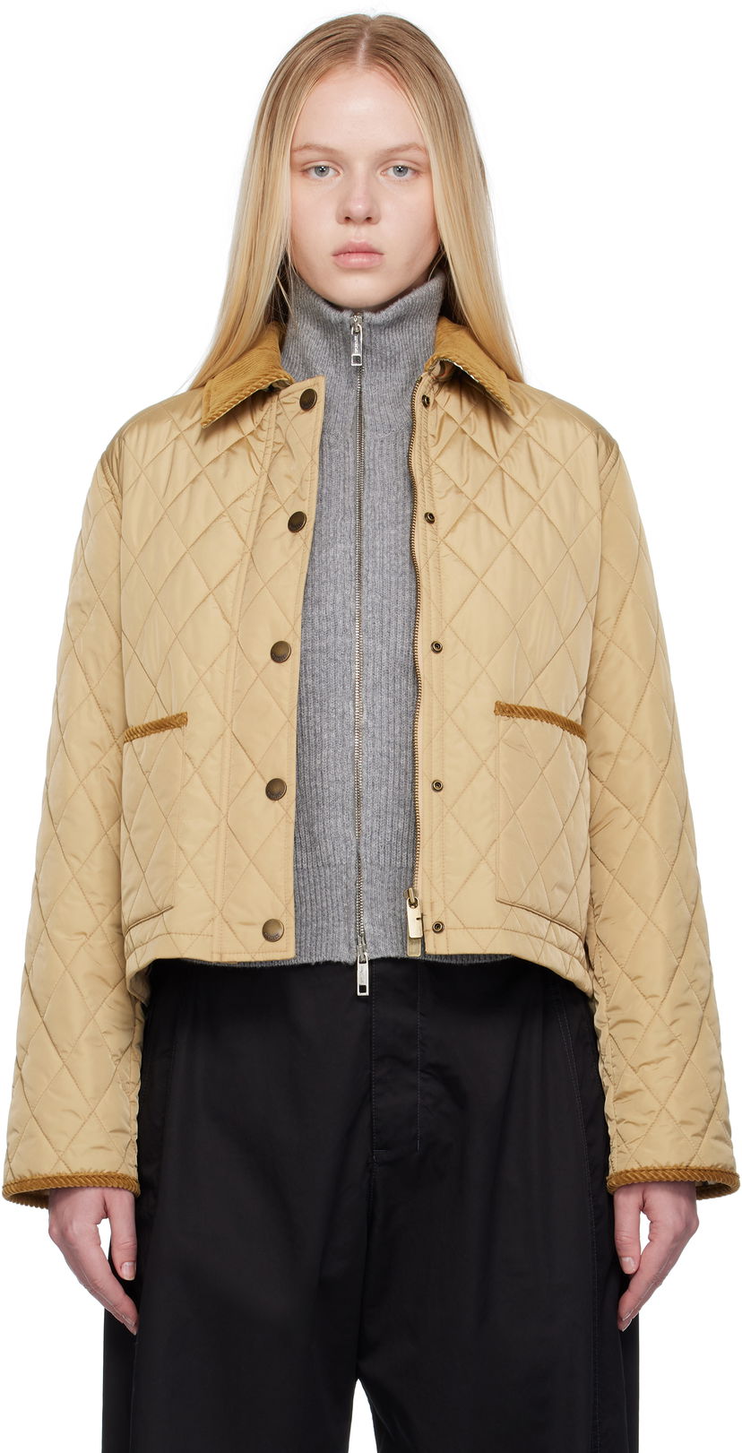 Куртка Burberry Burberry Oldham Quilted Nylon Jacket бежевий | 8113834