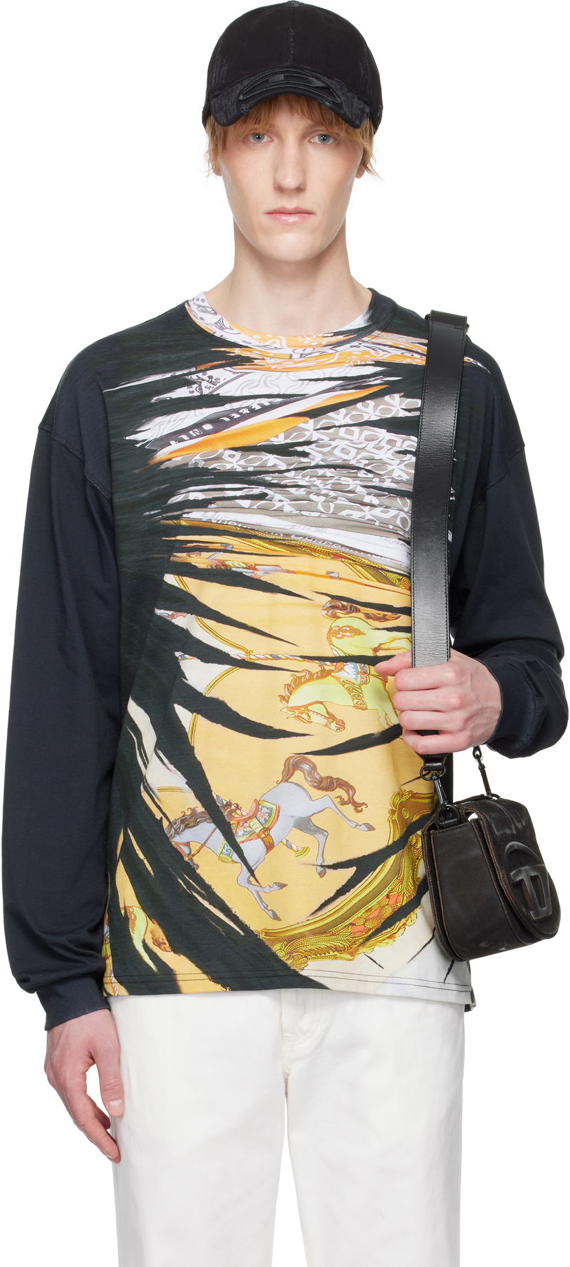 Футболка Diesel Diesel Carousel Graphic Long Sleeve T-Shirt чорний | A19652-0PJBL-9XXA