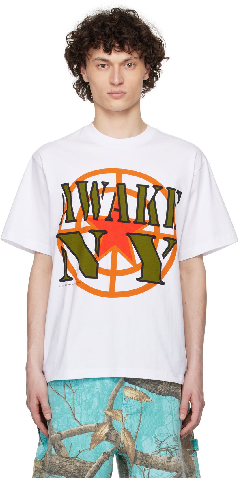 Футболка Awake NY Awake NY Crosshair Graphic T-Shirt білий | AWK-SP25-TS002
