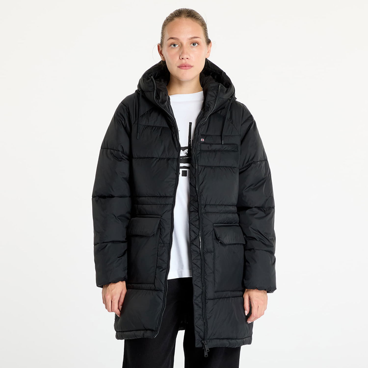 Пуховик Tommy Hilfiger Midi Vail Puffer Jacket Black чорний | DW0DW18842 BDS, 0