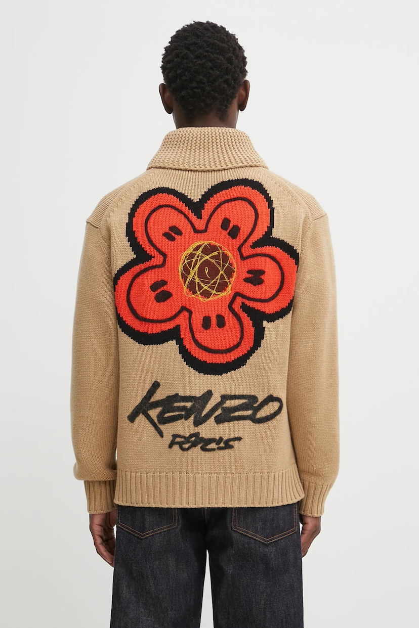 Cветр KENZO Kenzo RWS Futura Zipped Cardigan бежевий | FF65CA7413CK