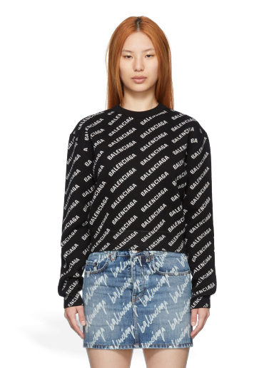 Cветр Balenciaga Mini Allover Sweater чорний | 694255 T3233