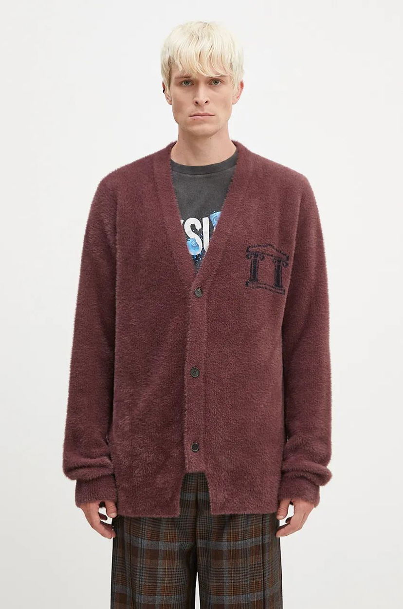 Cветр Aries Oversized Chenille Knit Cardigan Коричневий | AR2002402