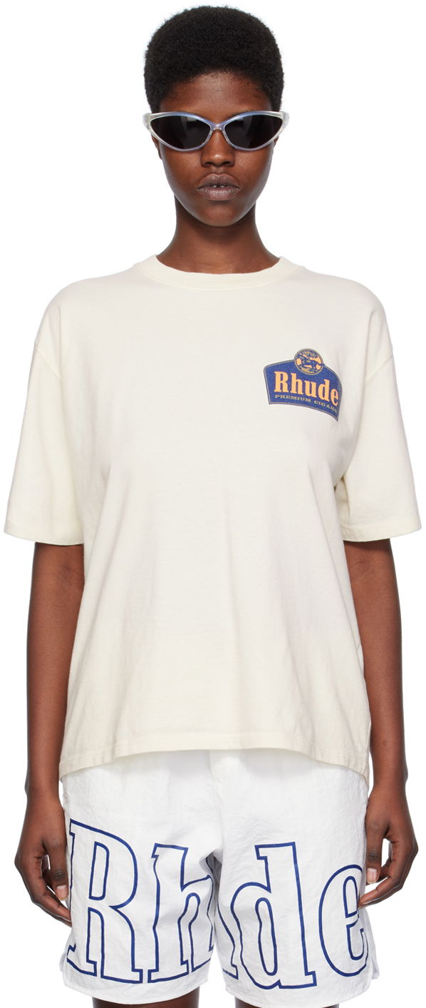 Футболка Rhude 'Grand Cru' T-Shirt "Off-White" бежевий | RHPS24TT05012611