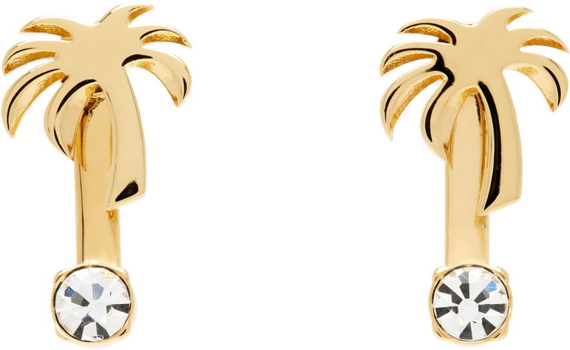 Сережки Palm Angels Palm Angels Palm Crystal Drop Earrings Металік | PWOD037S25MAT0017679