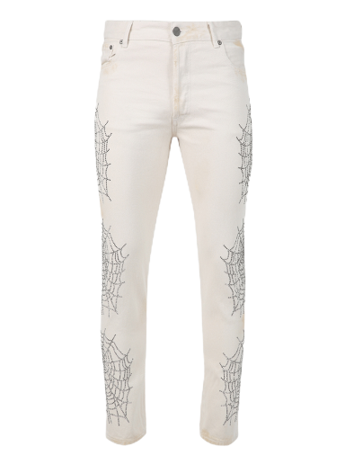 Джинси Palm Angels Spider Regular 5 Pockets Pants білий | PMYA012F22DEN0080372