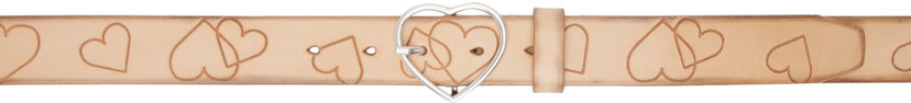 Ремені OUR LEGACY 3 CM Wide Heart Buckle Leather Belt бежевий | A424835N