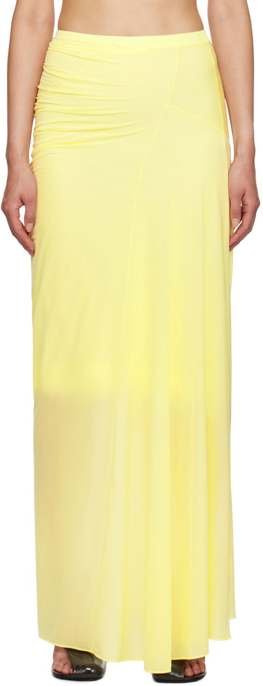 Спідниця Dries Van Noten Fitted Draped Maxi Skirt Жовтий | 242-011147-9204