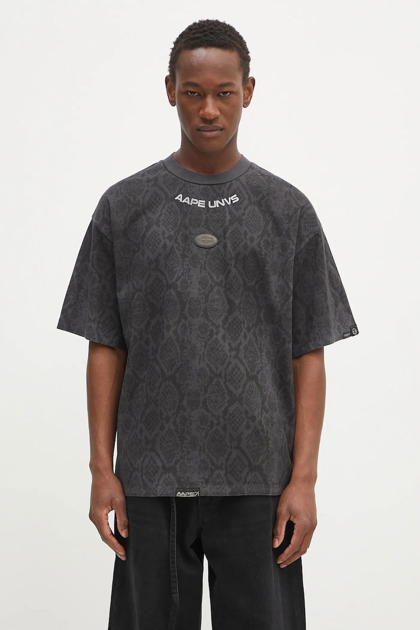 Футболка AAPE by A Bathing Ape AAPE Fancy Main T-Shirt чорний | AAPTEM1569XXN