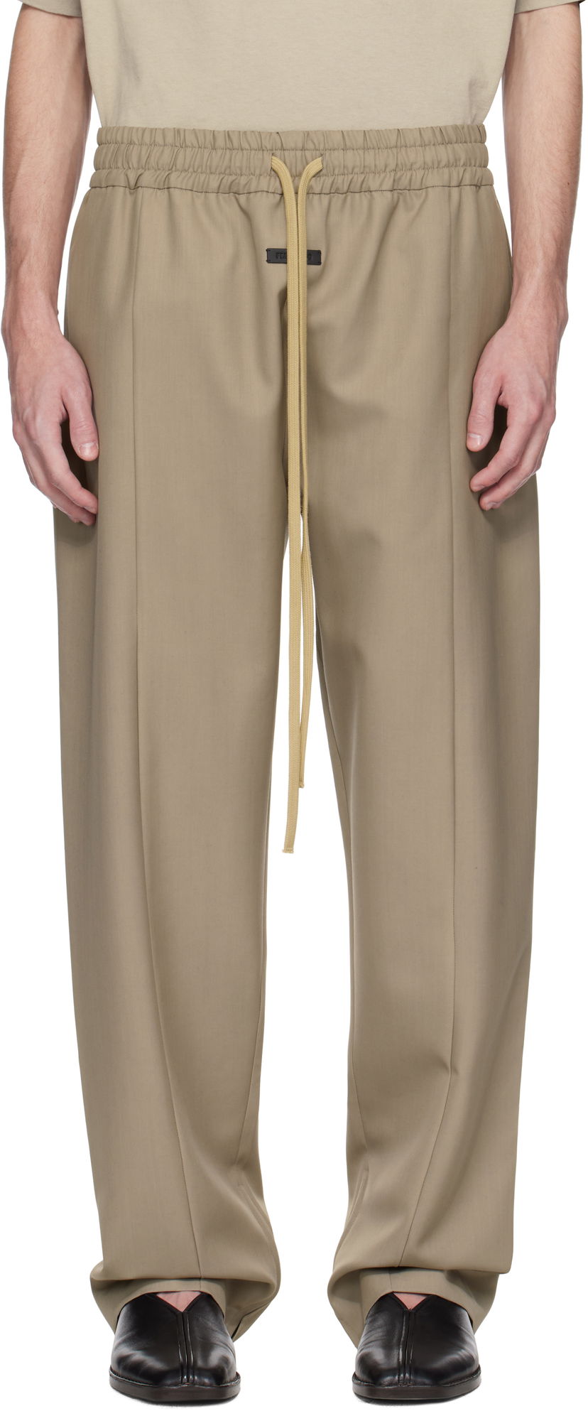Штани Fear of God Fear of God Wool Center Seam Track Pants бежевий | FGE240-4041HTW
