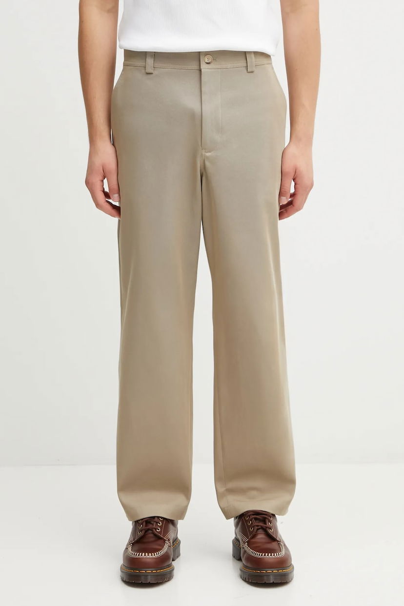 Штани MAISON KITSUNÉ Maison Kitsuné Relaxed Trousers бежевий | PM01119WW9028