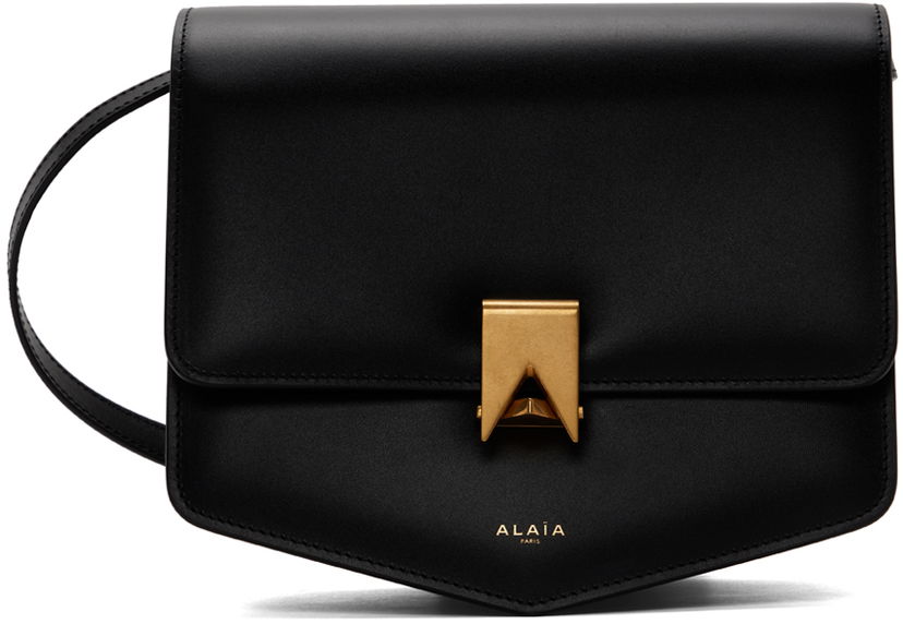 Сумка Alaïa 'Le Papa' Black Leather Shoulder Bag чорний | AA1S01422CA191